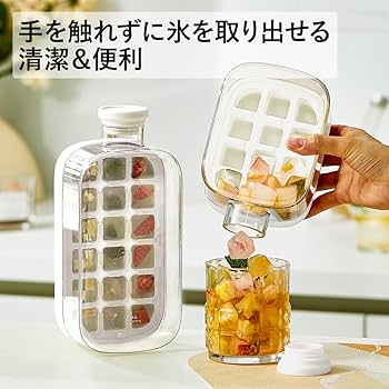Amazon | ZASA製氷皿 押し出し式 ストロー付き ワンタッチで氷